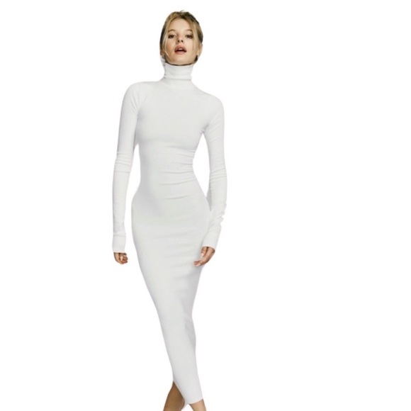 Eterne Dresses & Skirts - ETERNE LONG SLEEVE TURTLENECK DRESS MAXI CREAM
